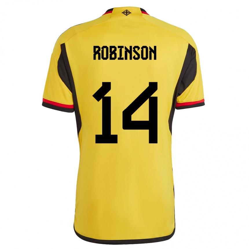 Kids Football Northern Ireland Darren Robinson #14 White Away Jersey 24-26 T-Shirt