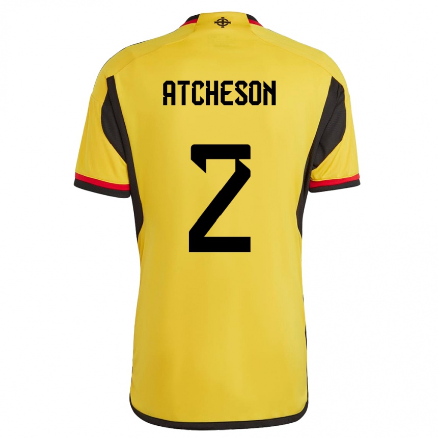 Kids Football Northern Ireland Tom Atcheson #2 White Away Jersey 24-26 T-Shirt