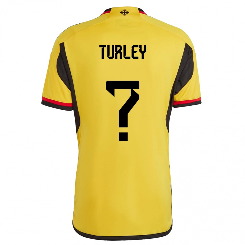 Kids Football Northern Ireland Francis Turley #0 White Away Jersey 24-26 T-Shirt
