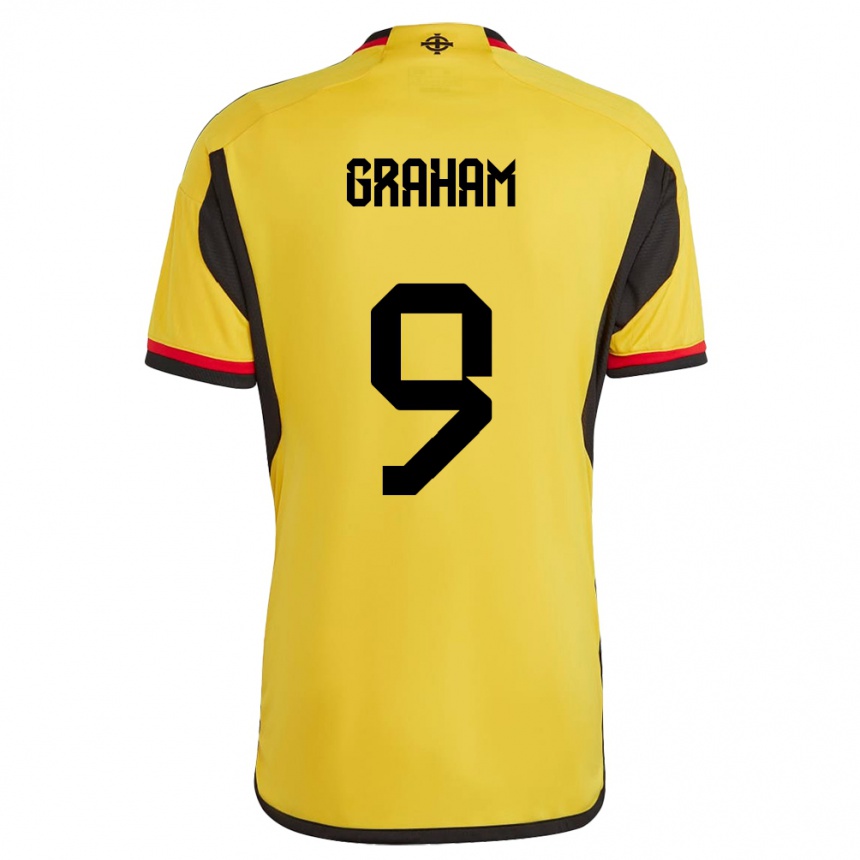 Kids Football Northern Ireland Braiden Graham #9 White Away Jersey 24-26 T-Shirt
