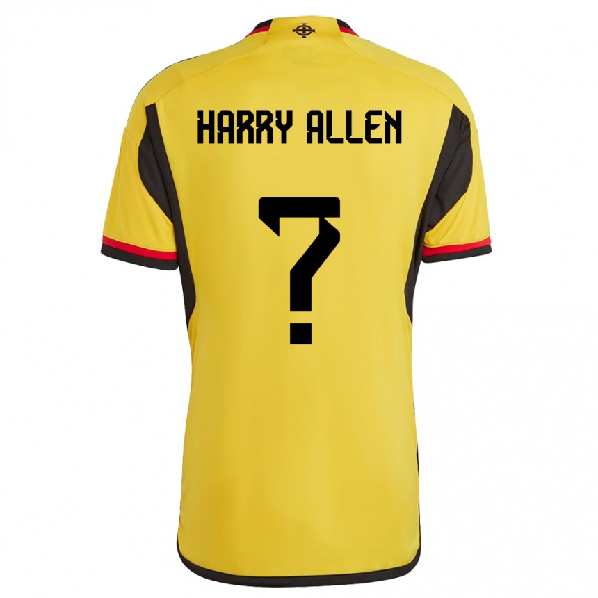 Kids Football Northern Ireland Harry Allen #0 White Away Jersey 24-26 T-Shirt