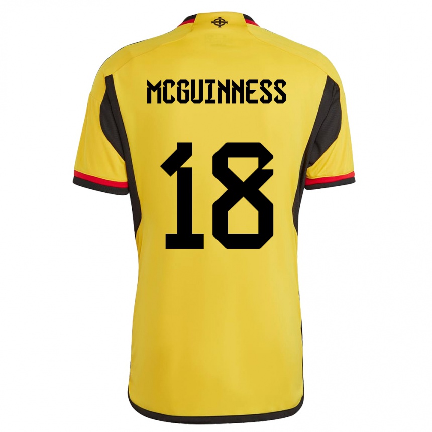 Kids Football Northern Ireland Caitlin Mcguinness #18 White Away Jersey 24-26 T-Shirt