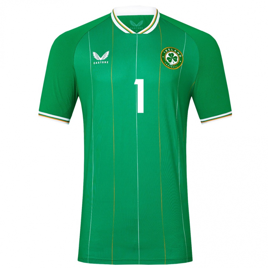 Men Football Ireland Gavin Bazunu #1 Green Home Jersey 24-26 T-Shirt