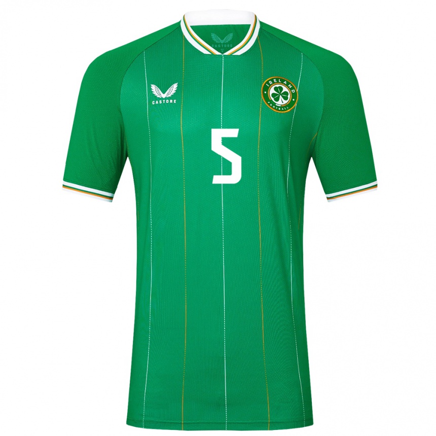 Men Football Ireland Caitlin Hayes #5 Green Home Jersey 24-26 T-Shirt