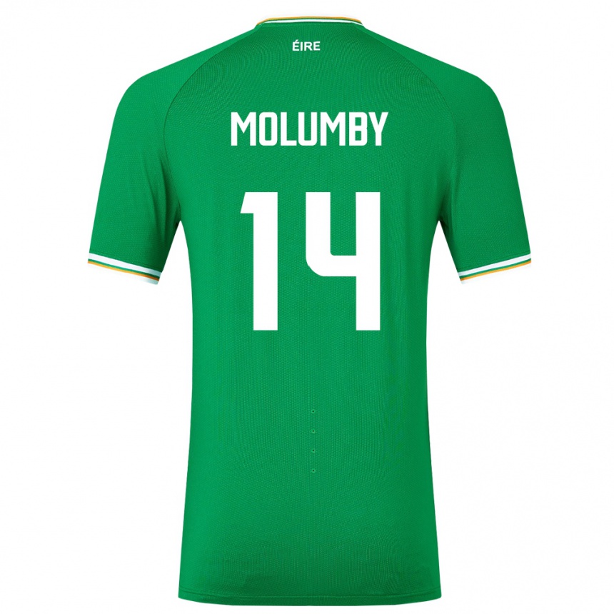 Men Football Ireland Jayson Molumby #14 Green Home Jersey 24-26 T-Shirt