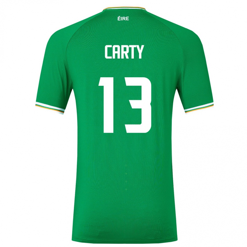 Men Football Ireland Conor Carty #13 Green Home Jersey 24-26 T-Shirt