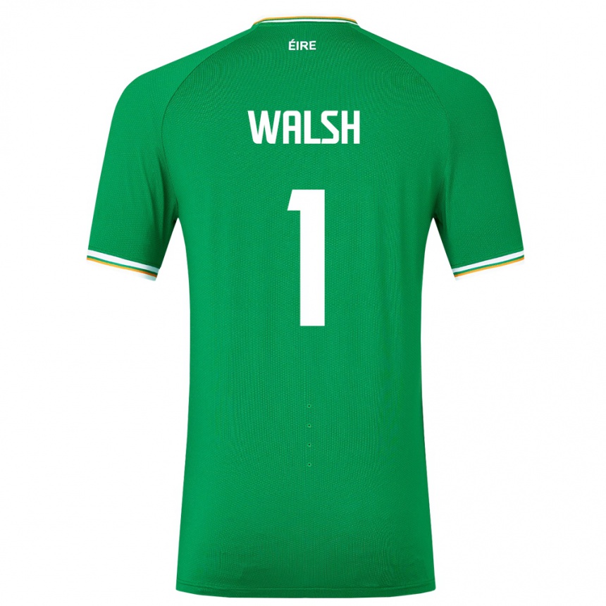 Men Football Ireland Conor Walsh #1 Green Home Jersey 24-26 T-Shirt