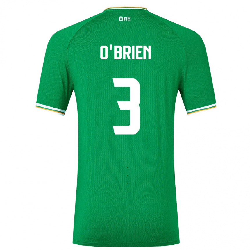 Men Football Ireland Luke O'brien #3 Green Home Jersey 24-26 T-Shirt