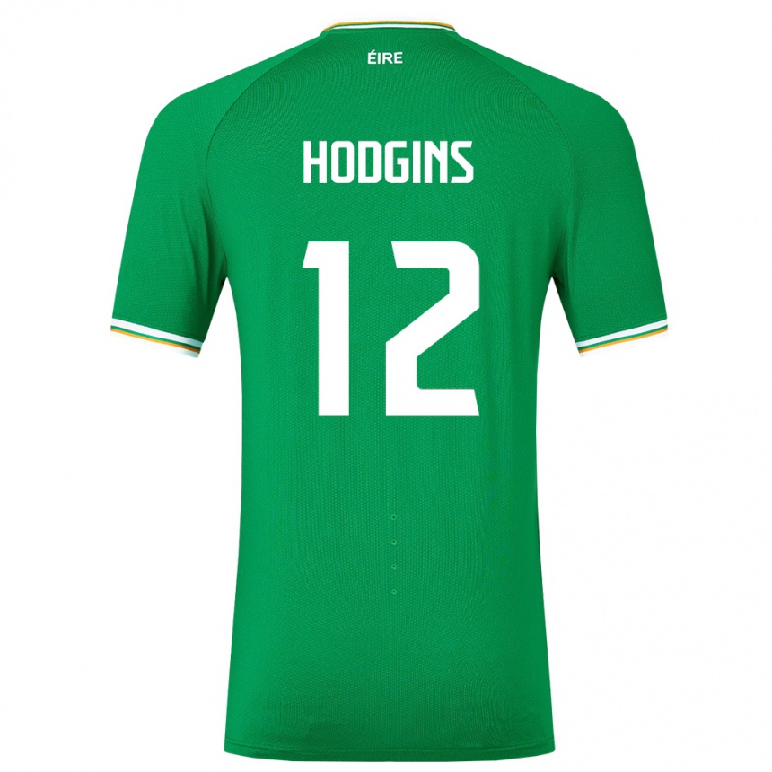 Men Football Ireland Gavin Hodgins #12 Green Home Jersey 24-26 T-Shirt