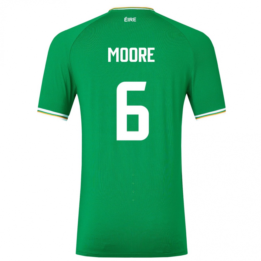 Men Football Ireland Matthew Moore #6 Green Home Jersey 24-26 T-Shirt