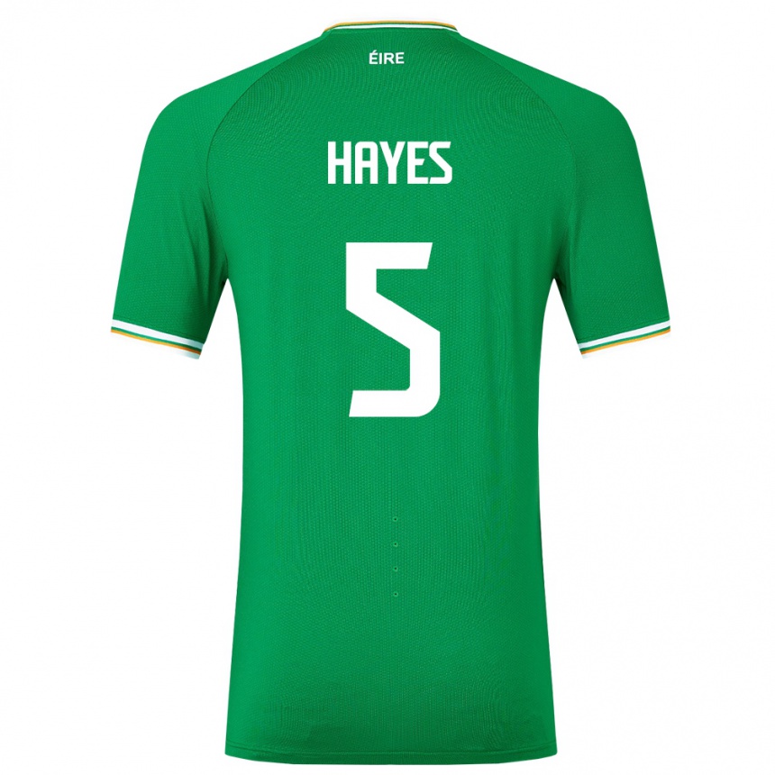 Men Football Ireland Caitlin Hayes #5 Green Home Jersey 24-26 T-Shirt
