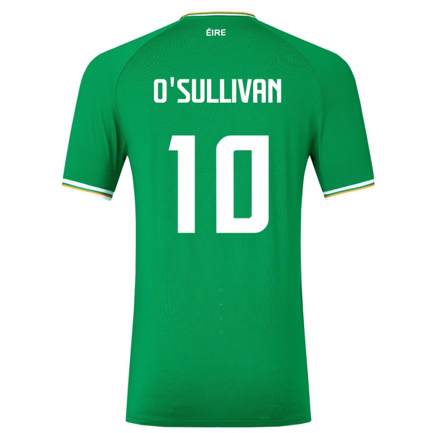 Men Football Ireland Denise O'sullivan #10 Green Home Jersey 24-26 T-Shirt