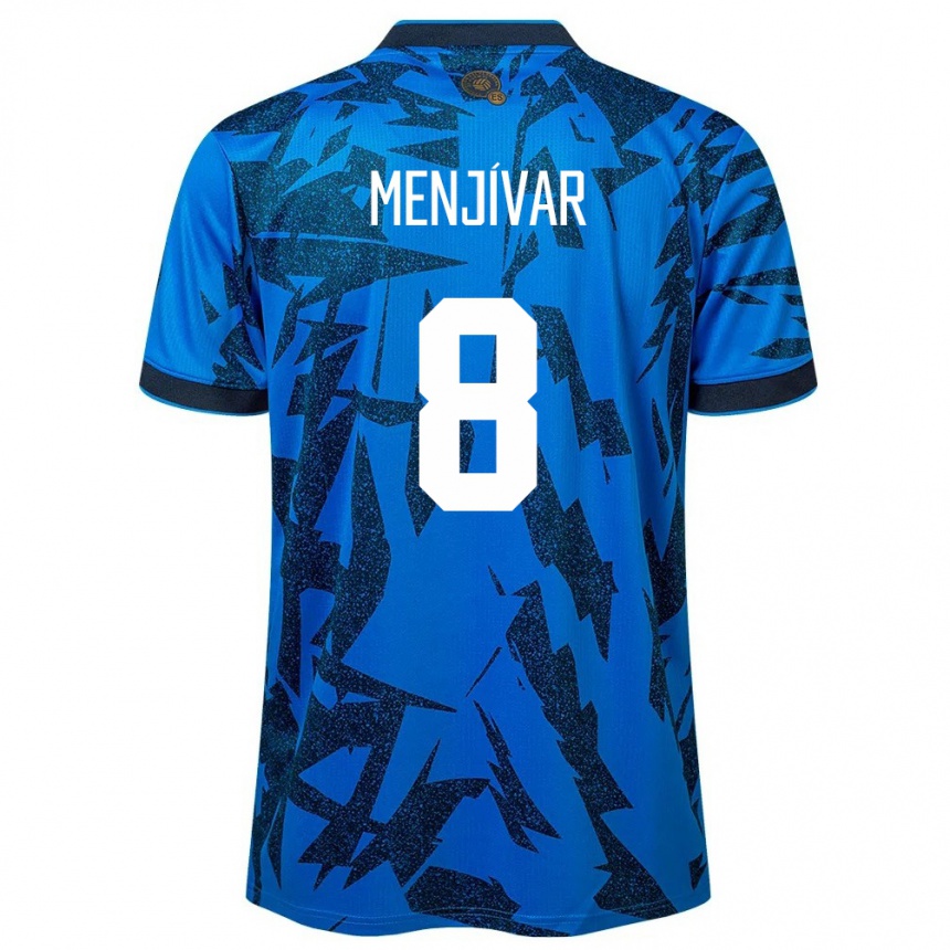 Men Football El Salvador Wálter Menjívar #8 Blue Home Jersey 24-26 T-Shirt