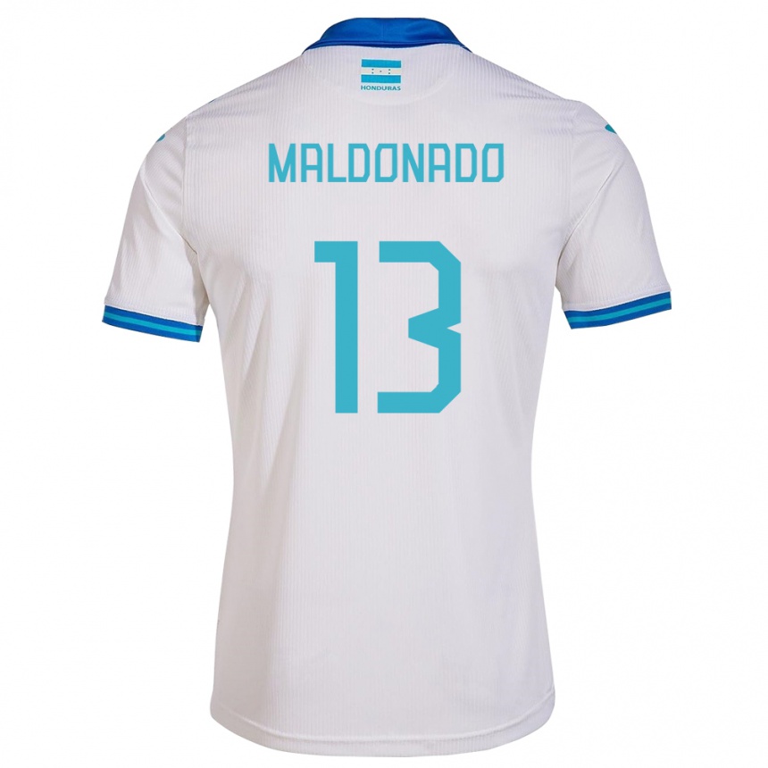 Men Football Honduras Edwin Maldonado #13 White Home Jersey 24-26 T-Shirt