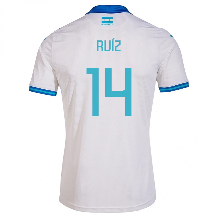 Men Football Honduras David Ruíz #14 White Home Jersey 24-26 T-Shirt
