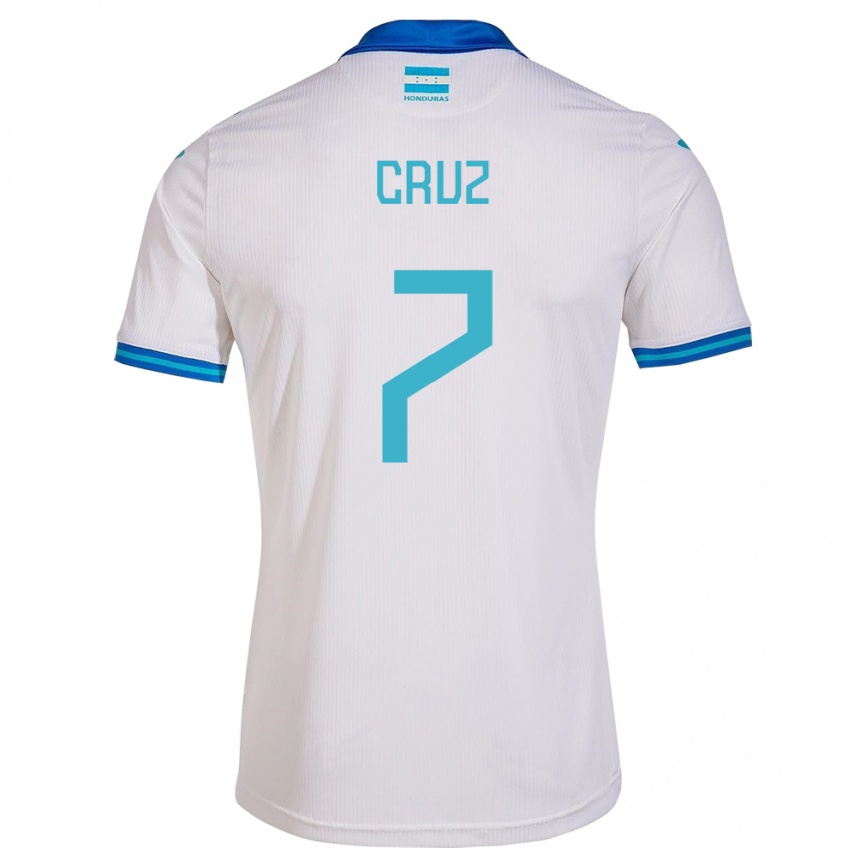 Men Football Honduras Nixon Cruz #7 White Home Jersey 24-26 T-Shirt