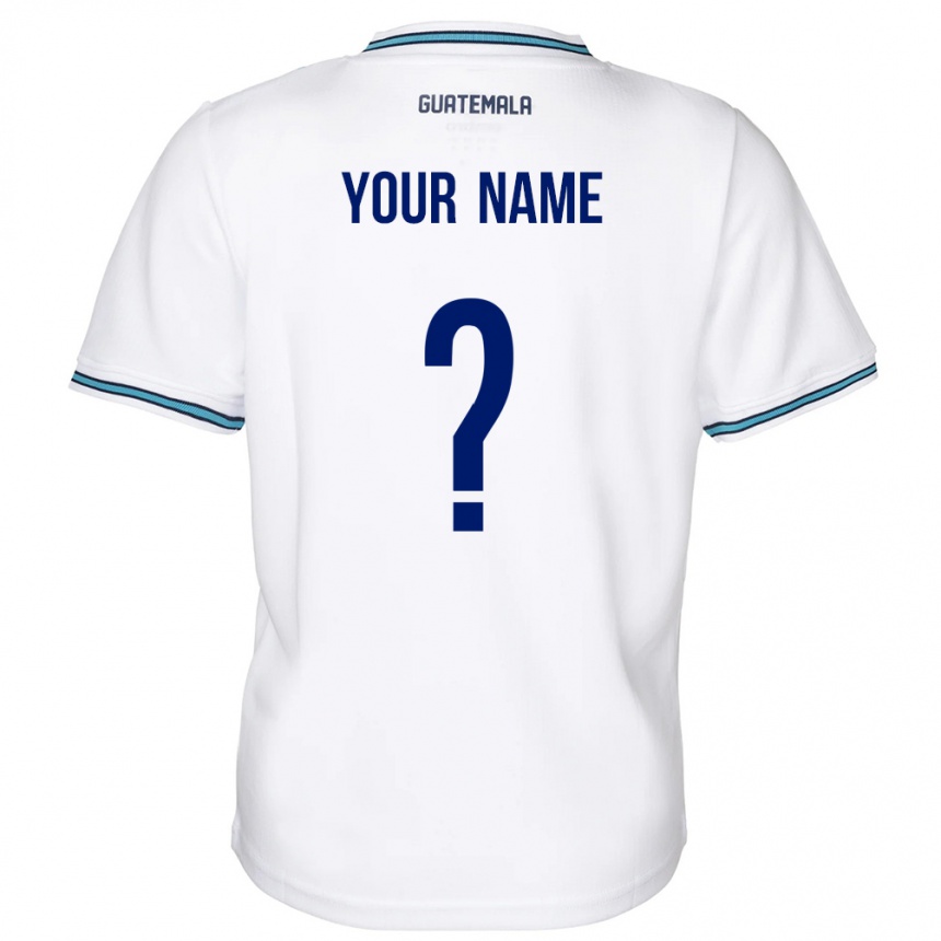 Men Football Guatemala Your Name #0 White Home Jersey 24-26 T-Shirt