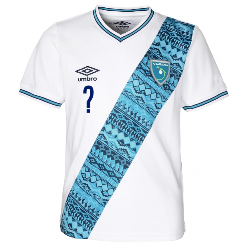 Men Football Guatemala Your Name #0 White Home Jersey 24-26 T-Shirt