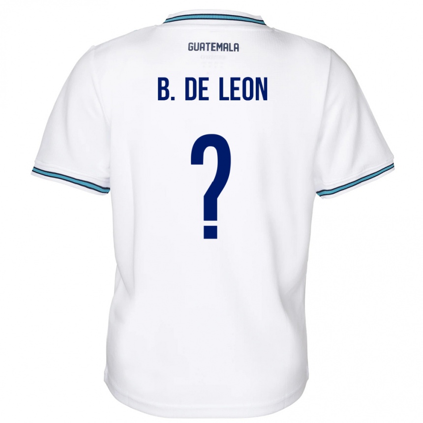 Men Football Guatemala Brandon De Leon #0 White Home Jersey 24-26 T-Shirt