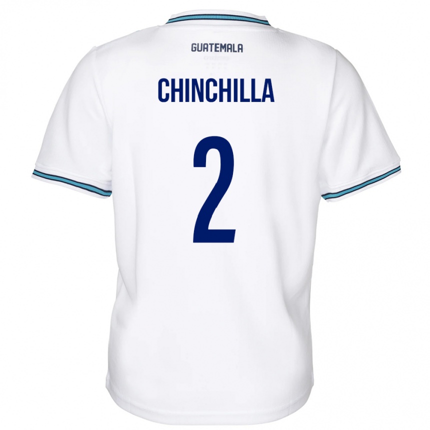 Men Football Guatemala Nicolás Chinchilla #2 White Home Jersey 24-26 T-Shirt