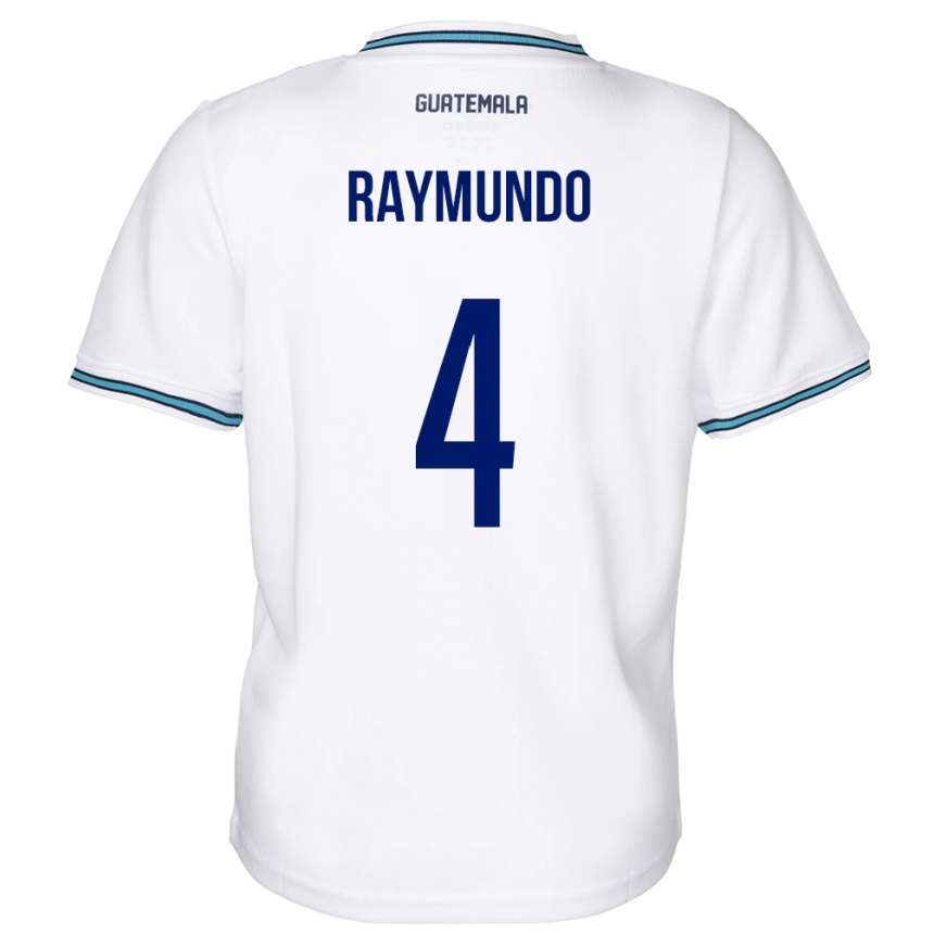 Men Football Guatemala Cristopher Raymundo #4 White Home Jersey 24-26 T-Shirt