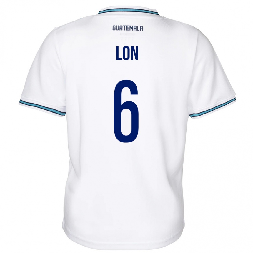 Men Football Guatemala Ariel Lon #6 White Home Jersey 24-26 T-Shirt