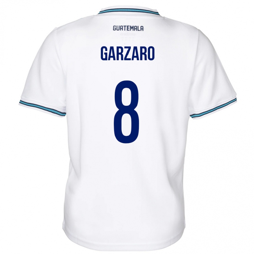 Men Football Guatemala Santiago Garzaro #8 White Home Jersey 24-26 T-Shirt