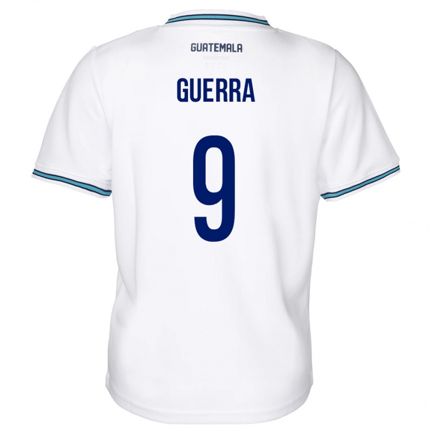 Men Football Guatemala Oseas Guerra #9 White Home Jersey 24-26 T-Shirt