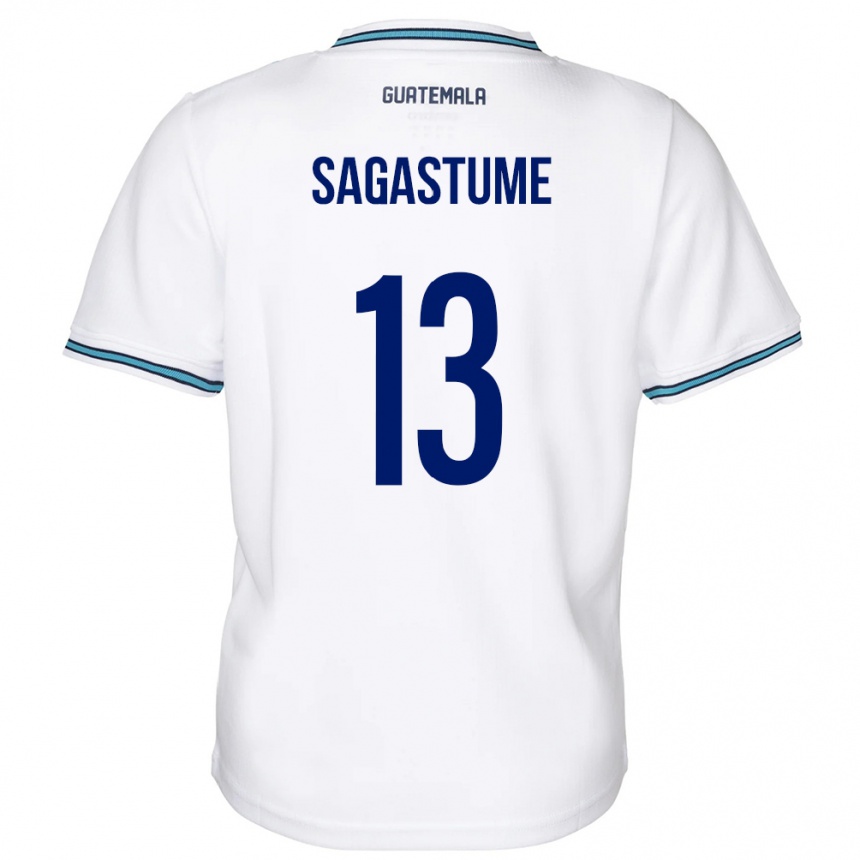 Men Football Guatemala Selvin Sagastume #13 White Home Jersey 24-26 T-Shirt