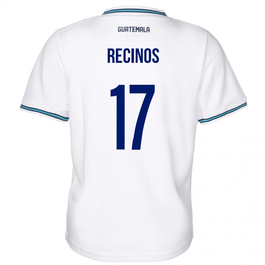 Men Football Guatemala Antony Recinos #17 White Home Jersey 24-26 T-Shirt