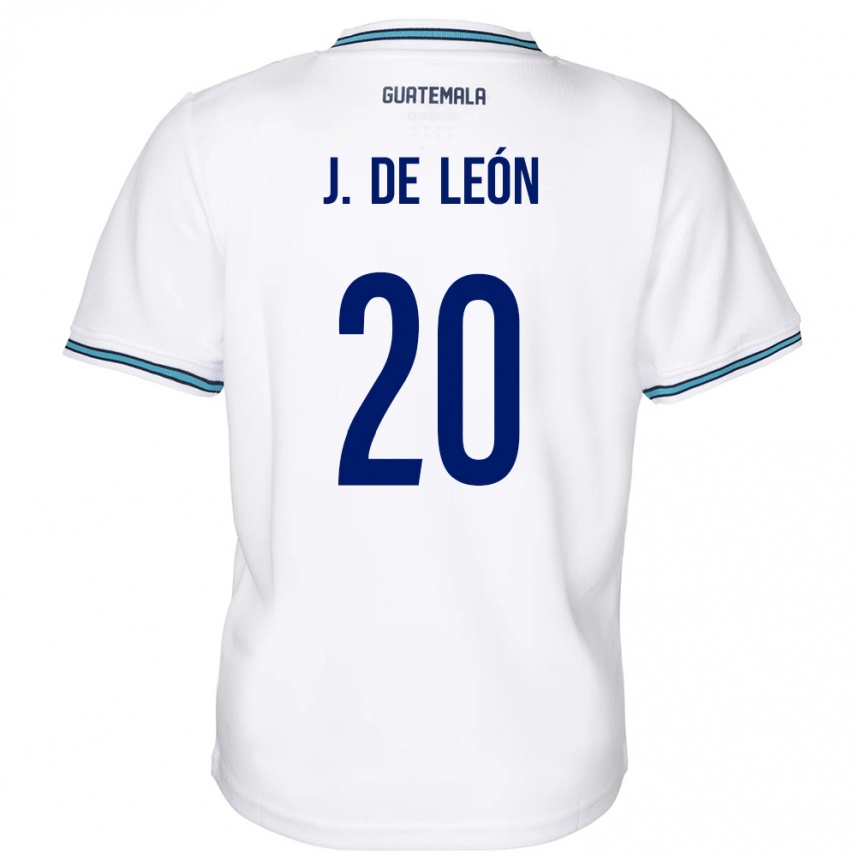 Men Football Guatemala Jorge De León #20 White Home Jersey 24-26 T-Shirt