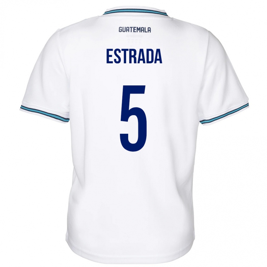 Men Football Guatemala Elizabeth Estrada #5 White Home Jersey 24-26 T-Shirt