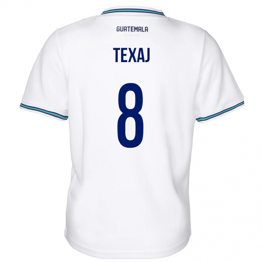 Men Football Guatemala Elisa Texaj #8 White Home Jersey 24-26 T-Shirt