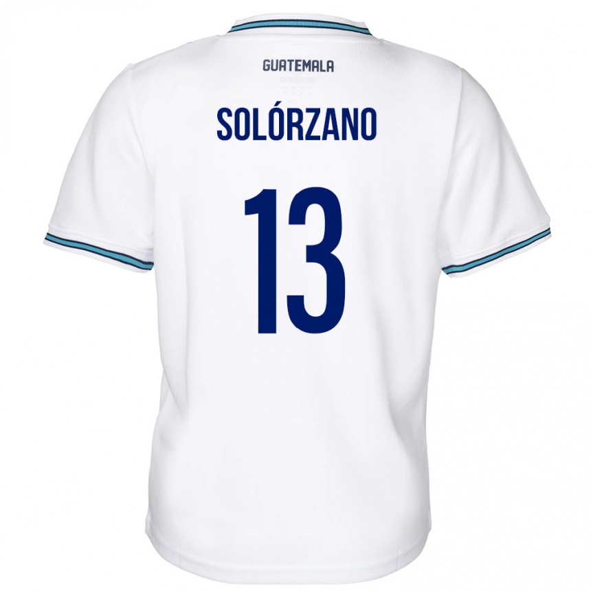 Men Football Guatemala Aisha Solórzano #13 White Home Jersey 24-26 T-Shirt