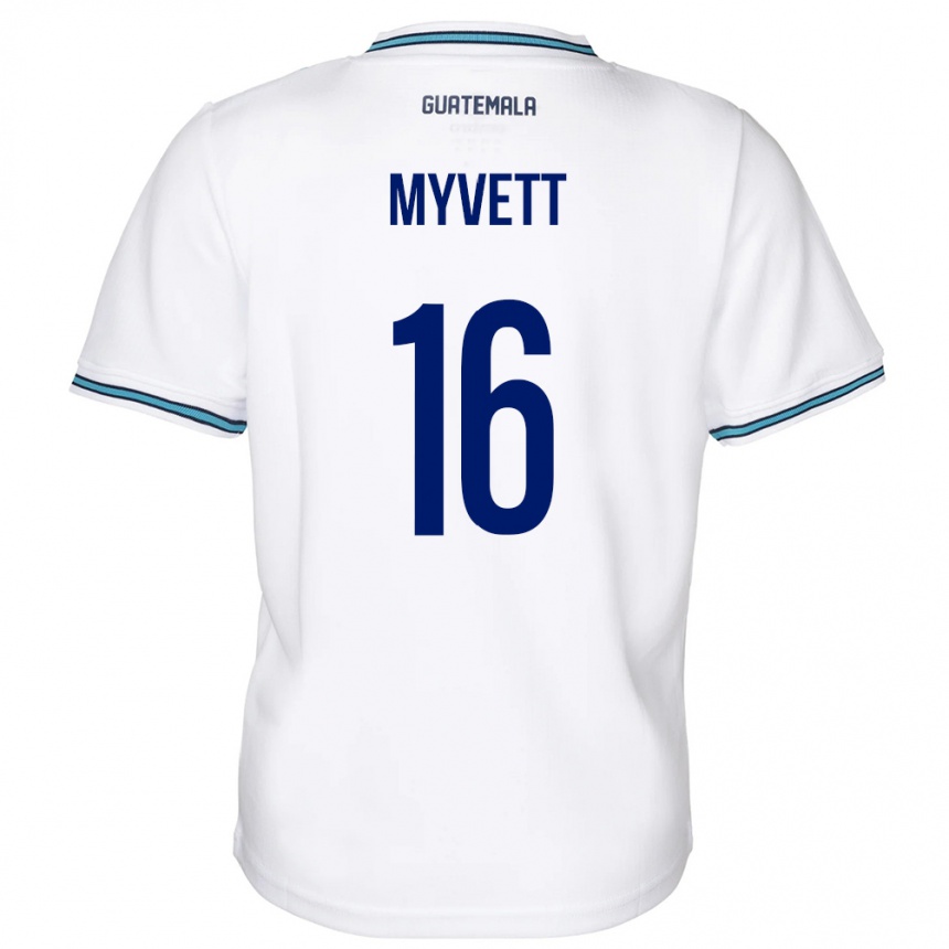 Men Football Guatemala Jemery Myvett #16 White Home Jersey 24-26 T-Shirt