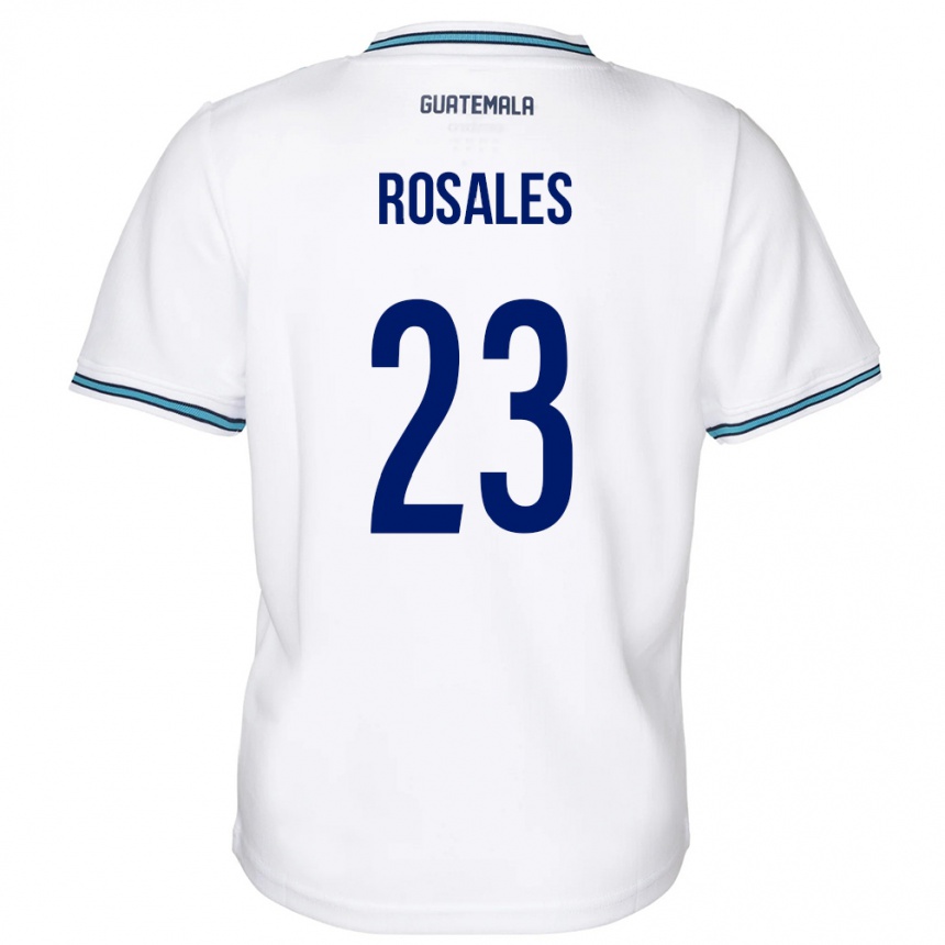 Men Football Guatemala Yareni Rosales #23 White Home Jersey 24-26 T-Shirt