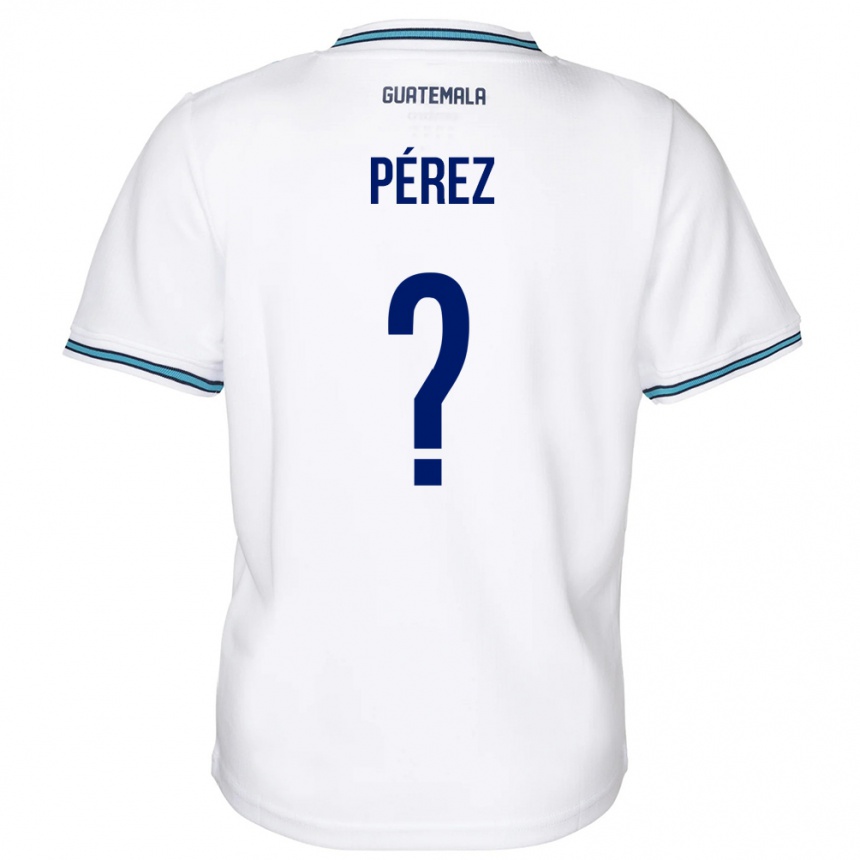 Men Football Guatemala Mary Pérez #0 White Home Jersey 24-26 T-Shirt