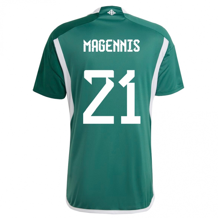 Men Football Northern Ireland Josh Magennis #21 Green Home Jersey 24-26 T-Shirt