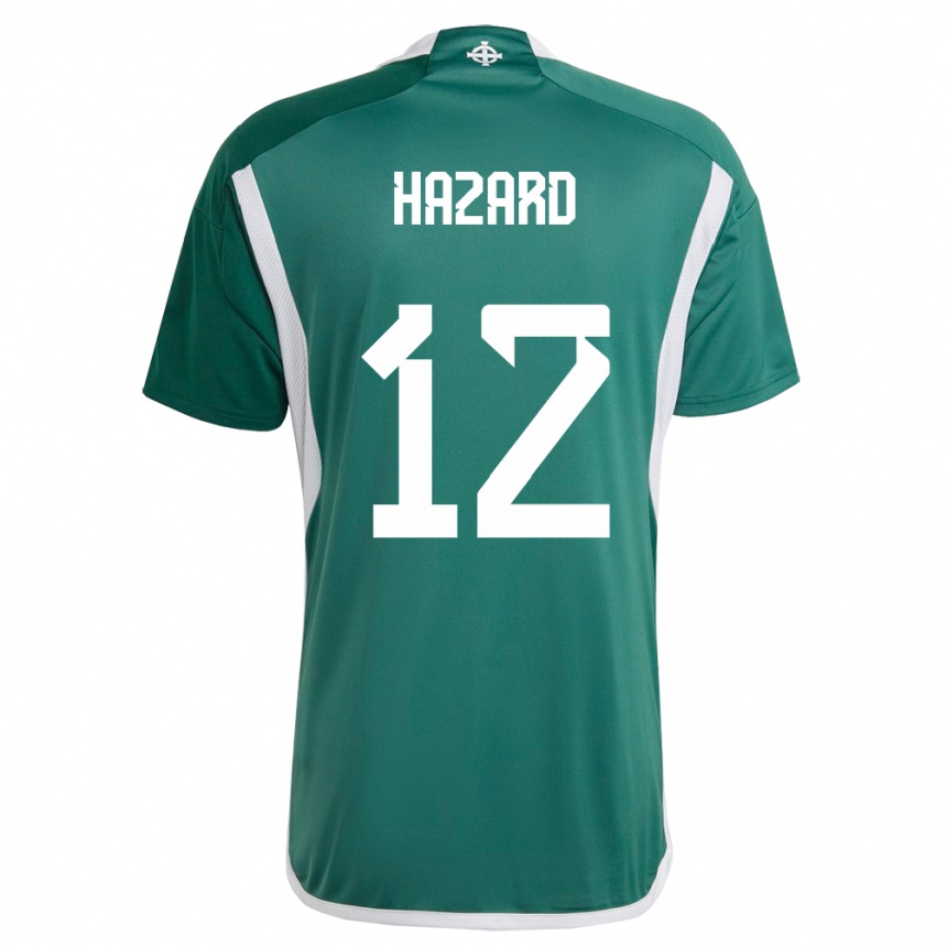 Men Football Northern Ireland Conor Hazard #12 Green Home Jersey 24-26 T-Shirt