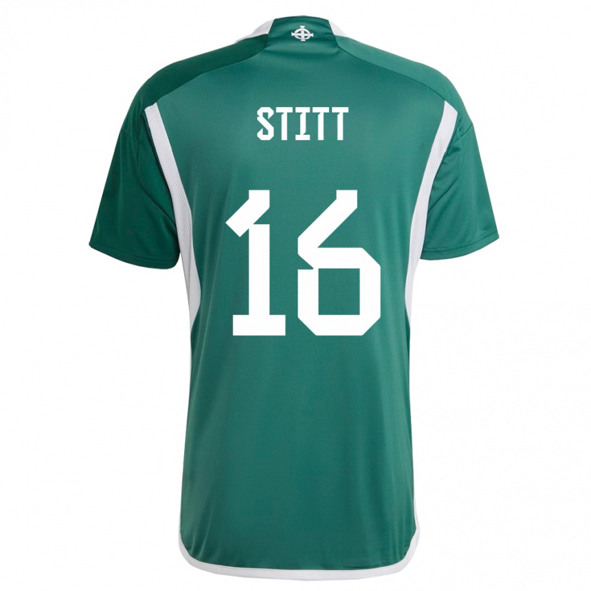 Men Football Northern Ireland Dylan Stitt #16 Green Home Jersey 24-26 T-Shirt