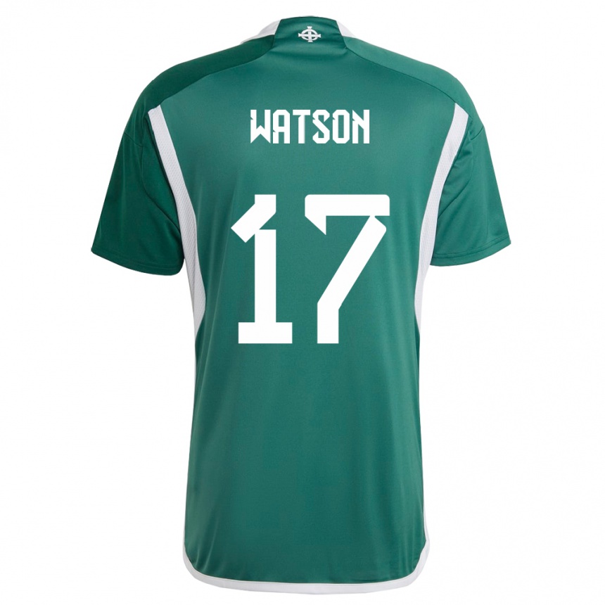 Men Football Northern Ireland Alex Watson #17 Green Home Jersey 24-26 T-Shirt