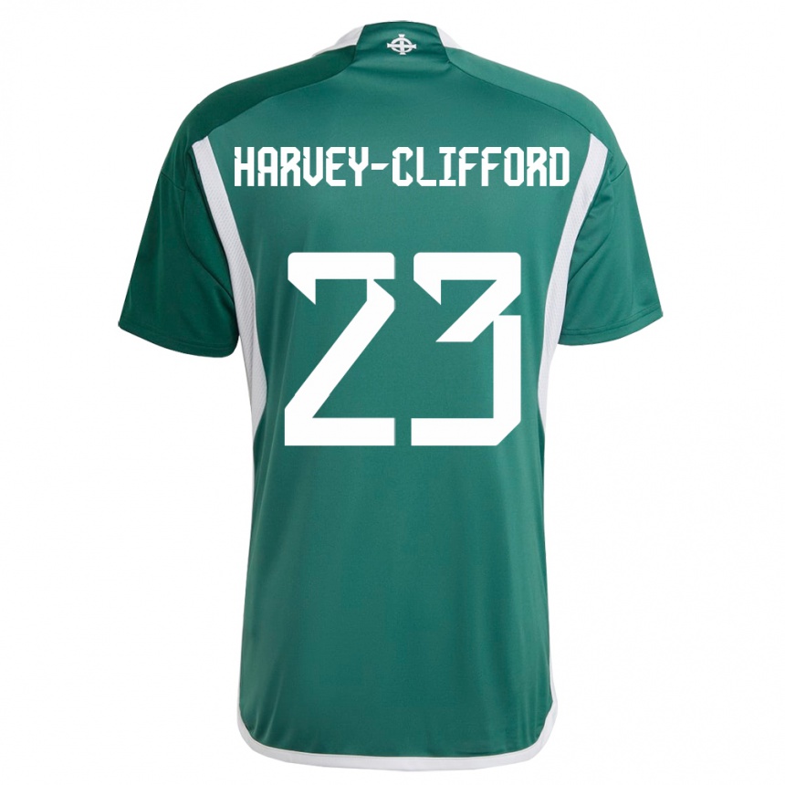 Men Football Northern Ireland Maddy Harvey-Clifford #23 Green Home Jersey 24-26 T-Shirt