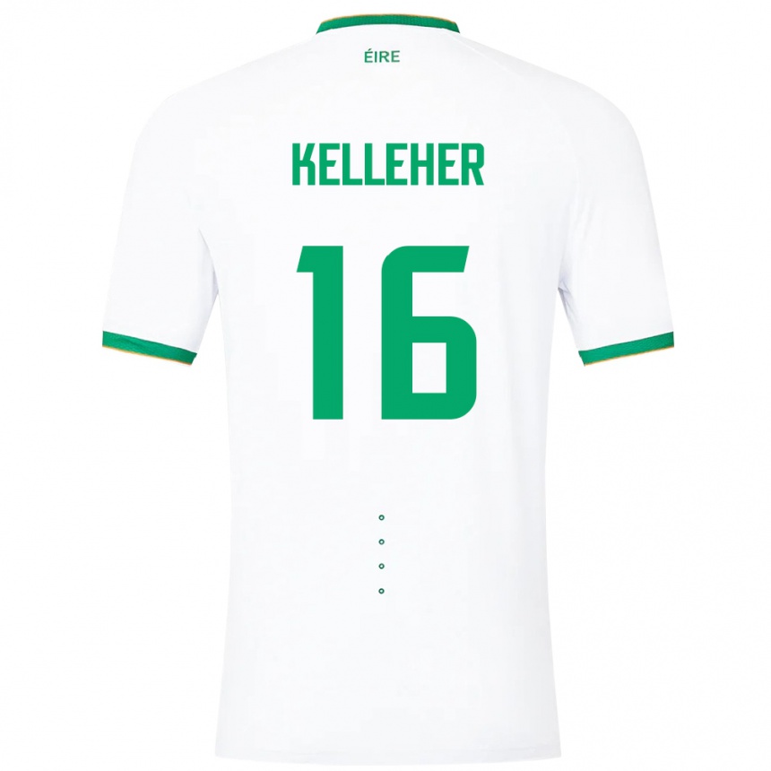 Men Football Ireland Caoimhín Kelleher #16 White Away Jersey 24-26 T-Shirt