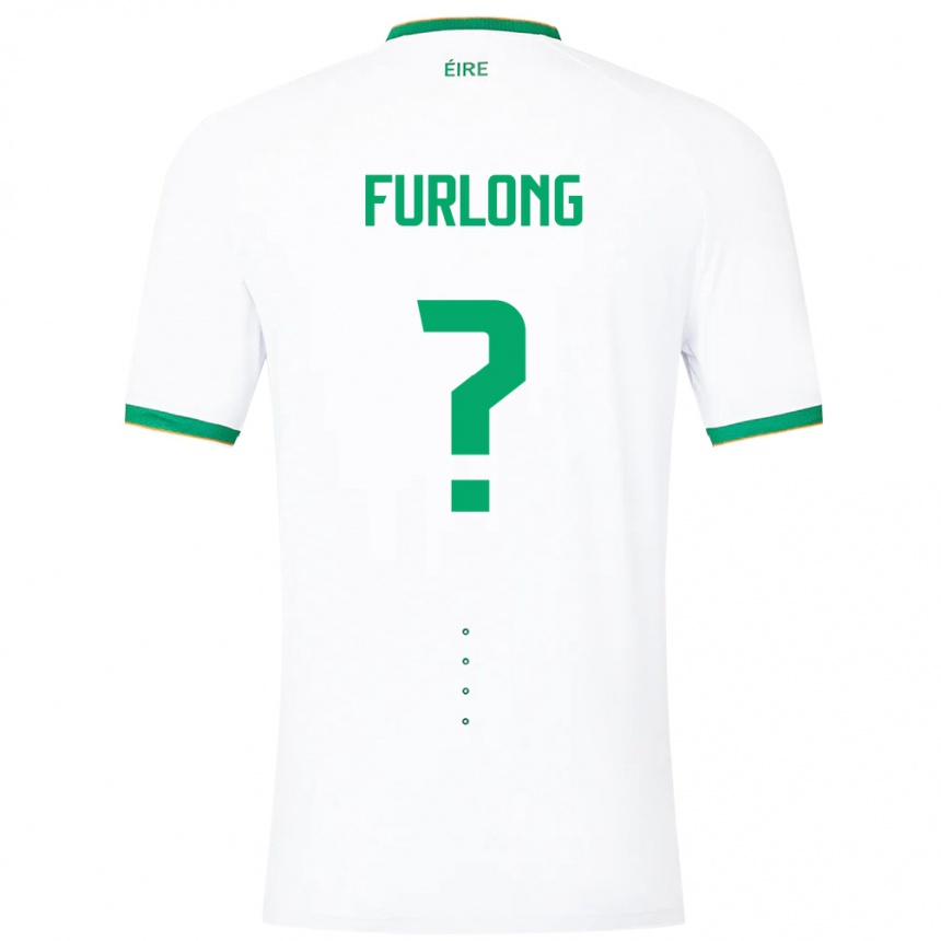 Men Football Ireland James Furlong #0 White Away Jersey 24-26 T-Shirt