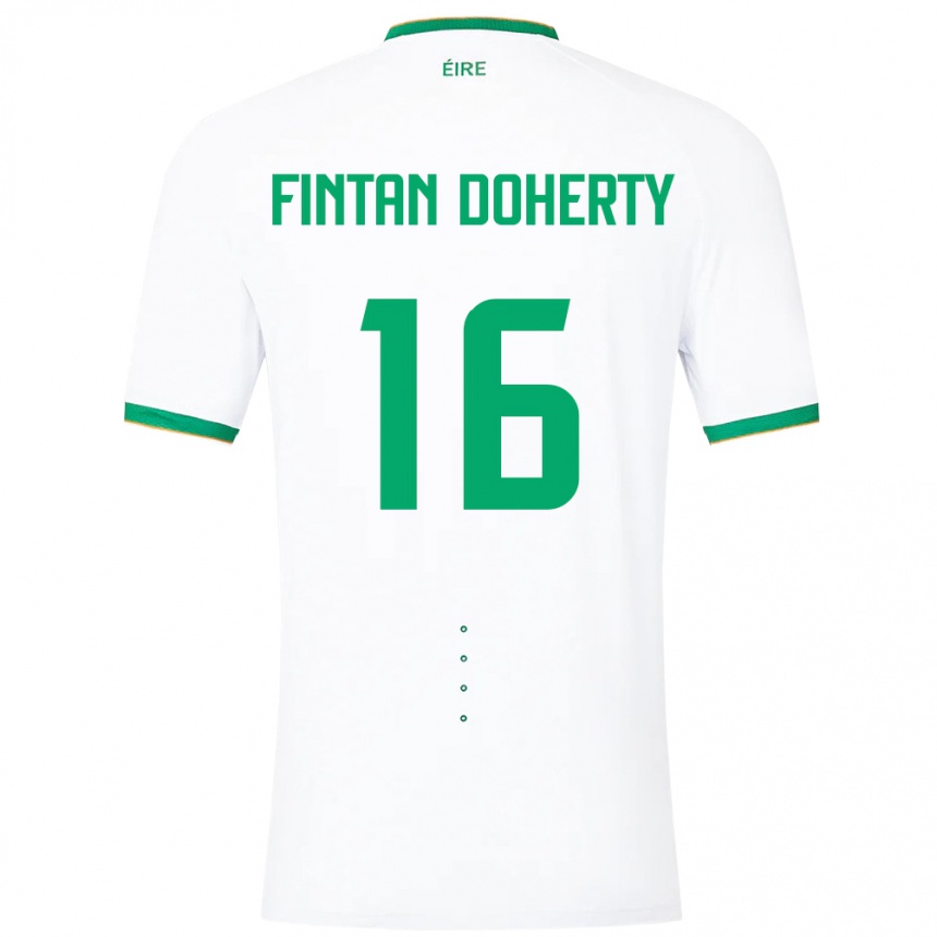 Men Football Ireland Fintan Doherty #16 White Away Jersey 24-26 T-Shirt