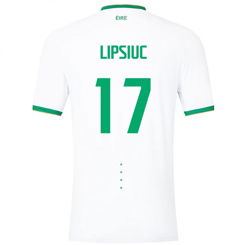 Men Football Ireland Darius Lipsiuc #17 White Away Jersey 24-26 T-Shirt