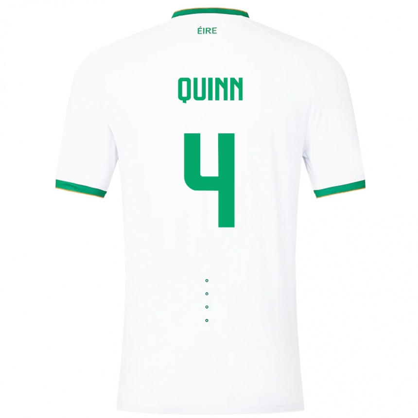 Men Football Ireland Louise Quinn #4 White Away Jersey 24-26 T-Shirt