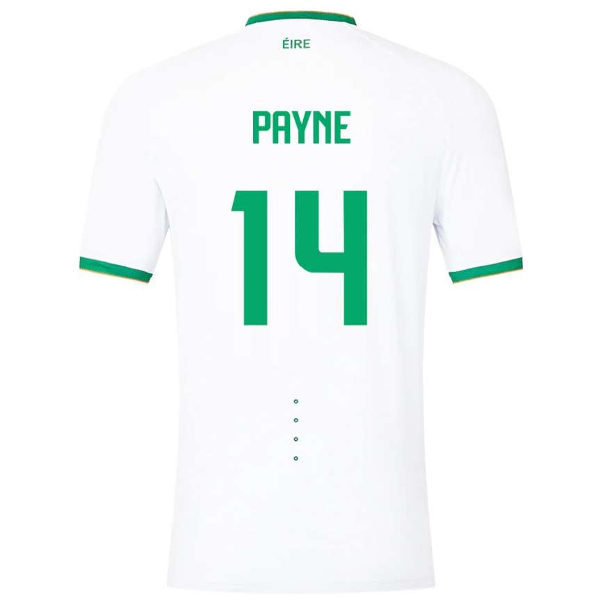 Men Football Ireland Heather Payne #14 White Away Jersey 24-26 T-Shirt