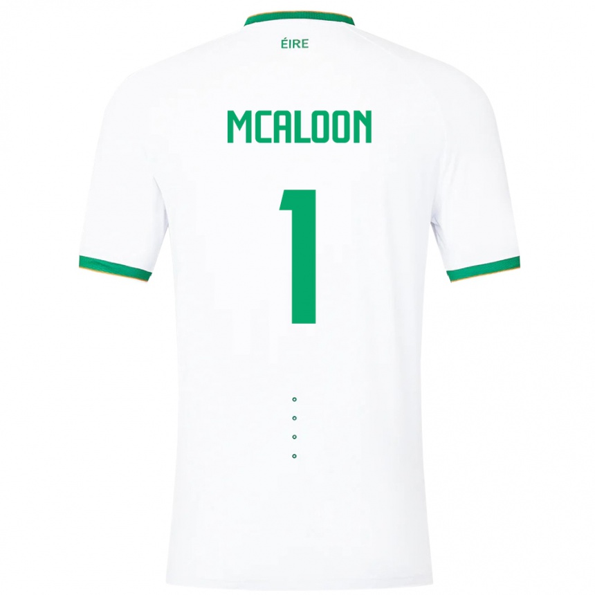 Men Football Ireland Naoisha Mcaloon #1 White Away Jersey 24-26 T-Shirt