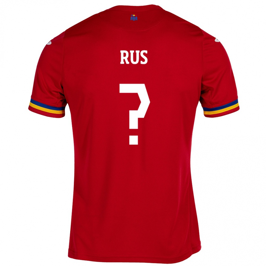 Men Football Romania Jayden Rus #0 Red Away Jersey 24-26 T-Shirt